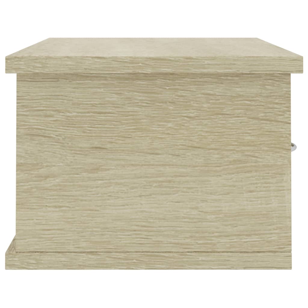 vidaXL Wand-Schubladenregal Sonoma-Eiche 60x26x18,5 cm Holzwerkstoff