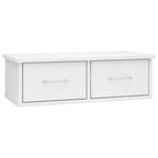 vidaXL Wand-Schubladenregal Hochglanz-Weiß 60x26x18,5 cm Holzwerkstoff