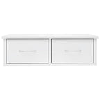 vidaXL Wand-Schubladenregal Hochglanz-Weiß 60x26x18,5 cm Holzwerkstoff