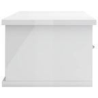 vidaXL Wand-Schubladenregal Hochglanz-Weiß 60x26x18,5 cm Holzwerkstoff