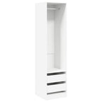 vidaXL Kleiderschrank mit Schubladen Weiß 50x50x200 cm Holzwerkstoff
