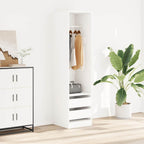 vidaXL Kleiderschrank mit Schubladen Weiß 50x50x200 cm Holzwerkstoff