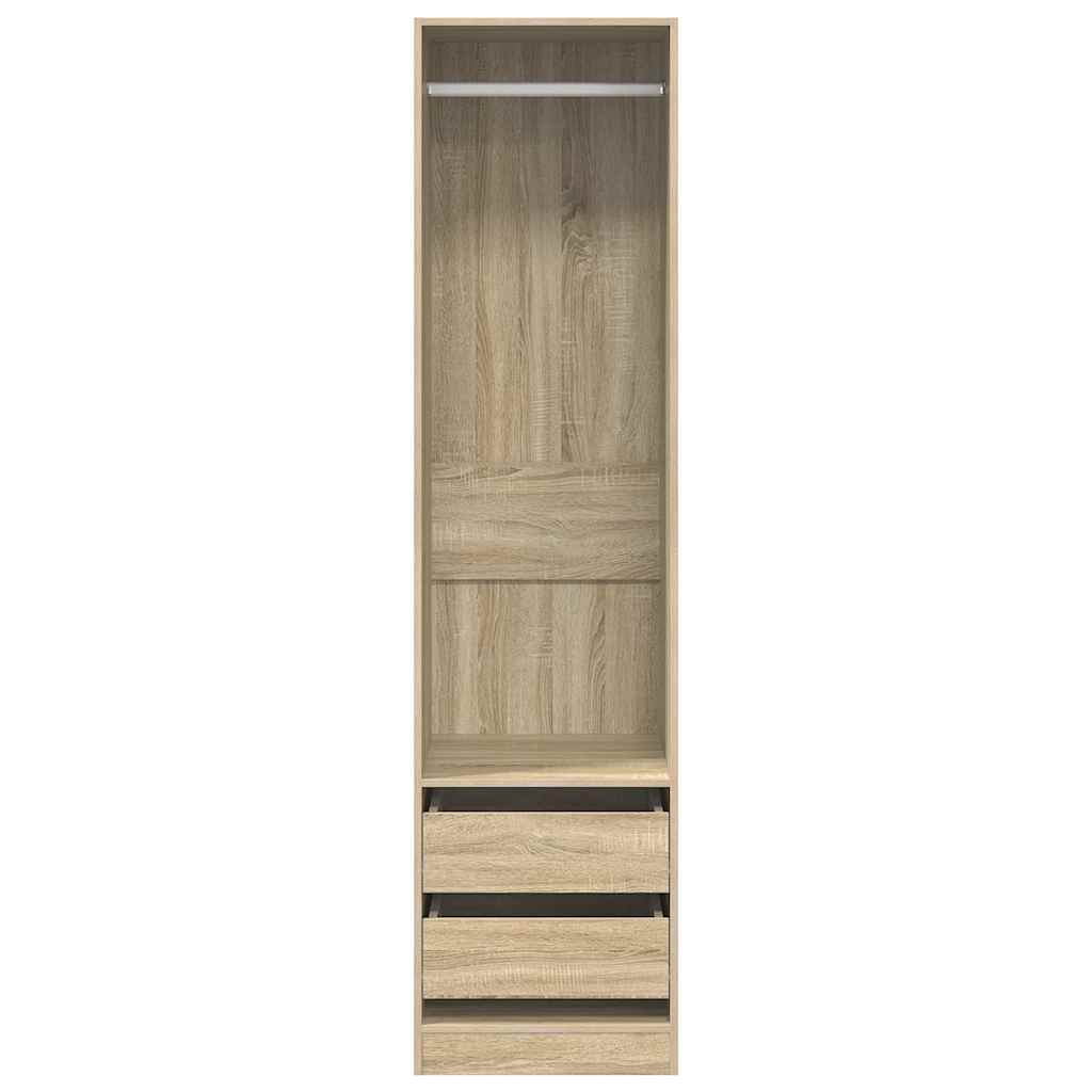 vidaXL Kleiderschrank mit Schubladen Sonoma-Eiche 50x50x200 cm