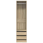 vidaXL Kleiderschrank mit Schubladen Sonoma-Eiche 50x50x200 cm