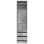 vidaXL Kleiderschrank Schubladen Betongrau 50x50x200cm Holzwerkstoff