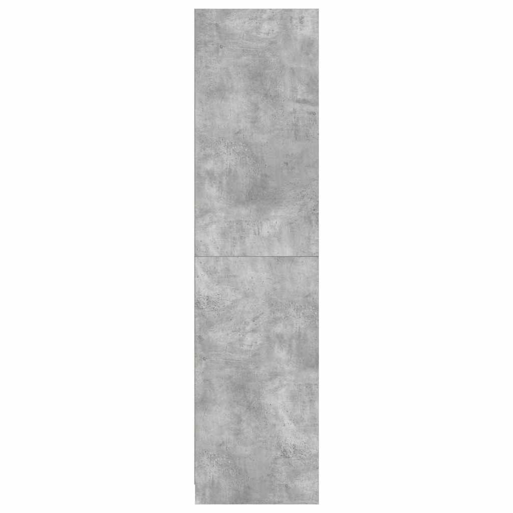 vidaXL Kleiderschrank Schubladen Betongrau 50x50x200cm Holzwerkstoff