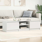 vidaXL TV-Schrank Hochglanz-Weiß 140x40x35,5 cm Holzwerkstoff