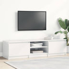 vidaXL TV-Schrank Hochglanz-Weiß 140x40x35,5 cm Holzwerkstoff