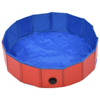 vidaXL Hundepool Faltbar Rot 80×20 cm PVC