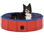 vidaXL Hundepool Faltbar Rot 80×20 cm PVC