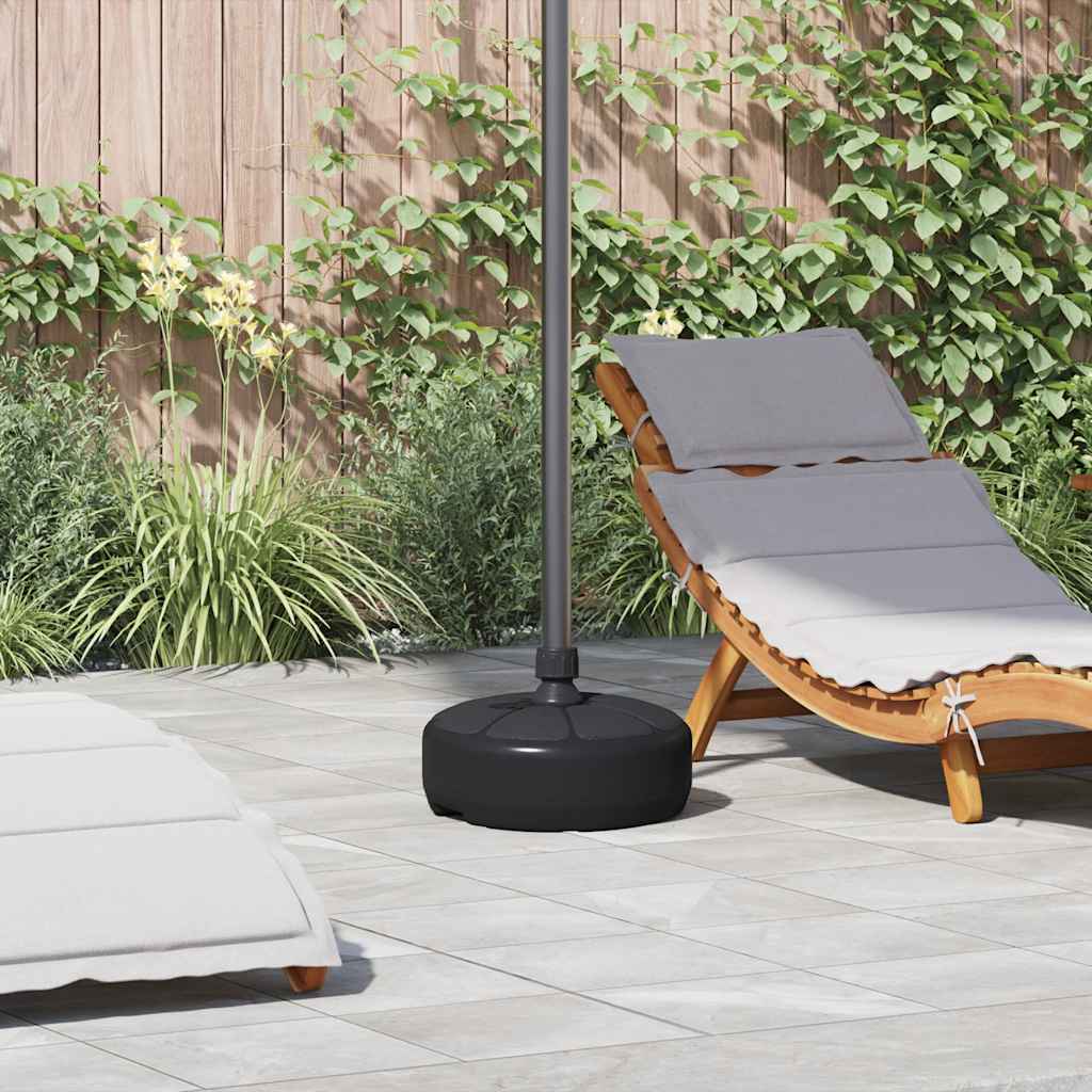 vidaXL Sonnenschirmständer Sand/Wasser 15 L Schwarz