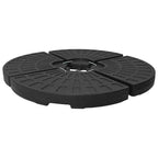 vidaXL Sonnenschirmständer Fächerförmig 4 Stk. Schwarz