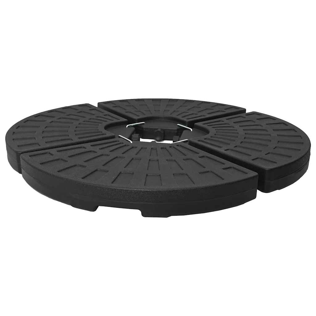 vidaXL Sonnenschirmständer Fächerförmig 4 Stk. Schwarz