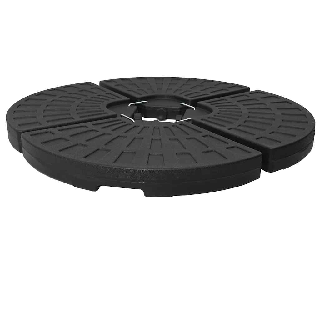 vidaXL Sonnenschirmständer Fächerförmig 4 Stk. Schwarz
