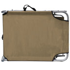 vidaXL Klappliege mit Sonnenschutz Taupe Aluminium