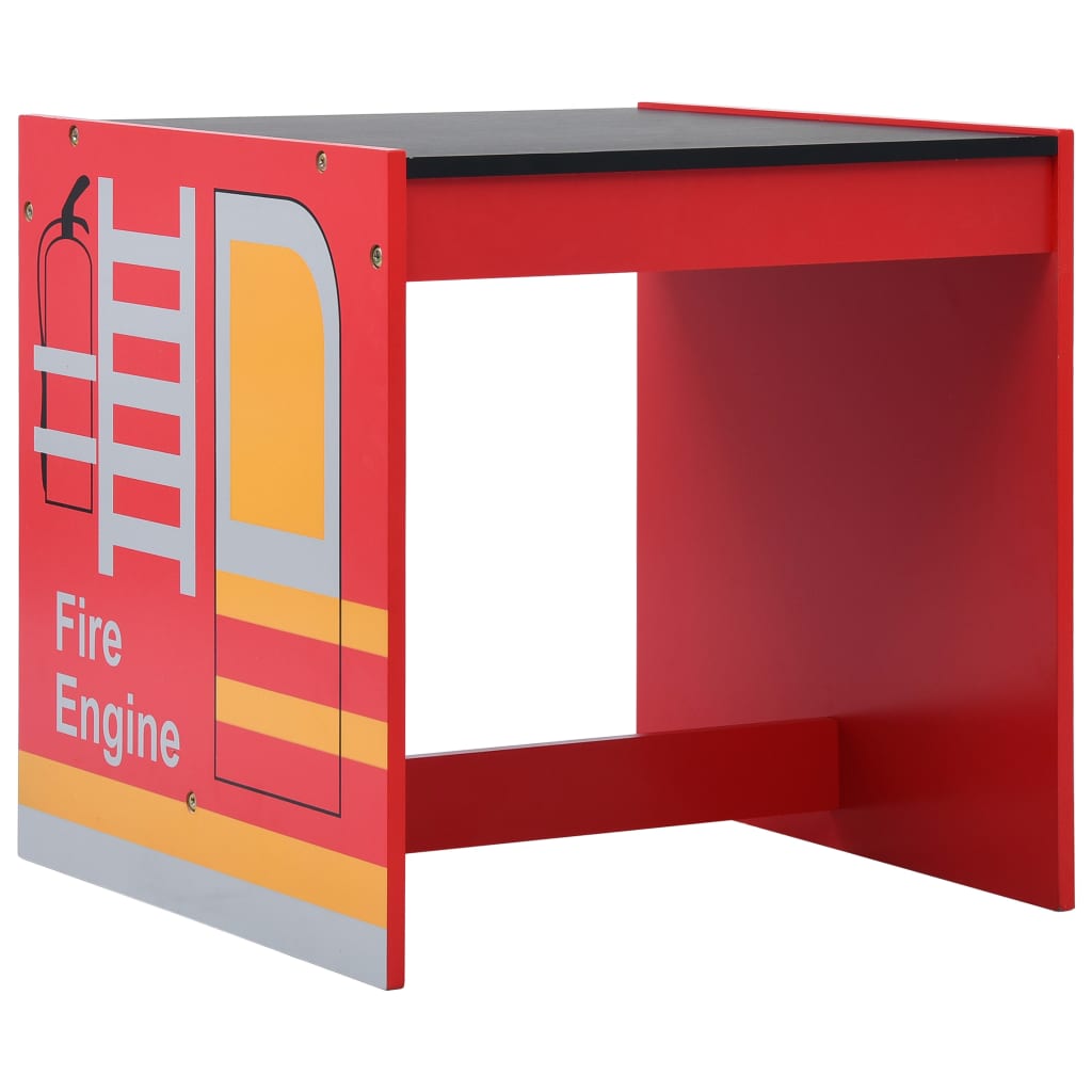 vidaXL 3-tlg. Kinder-Sitzgruppe Feuerwehrauto-Design Holz