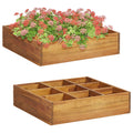 vidaXL Garten-Hochbeet für Kräuter Massivholz Akazie 60 x 60 x 15 cm