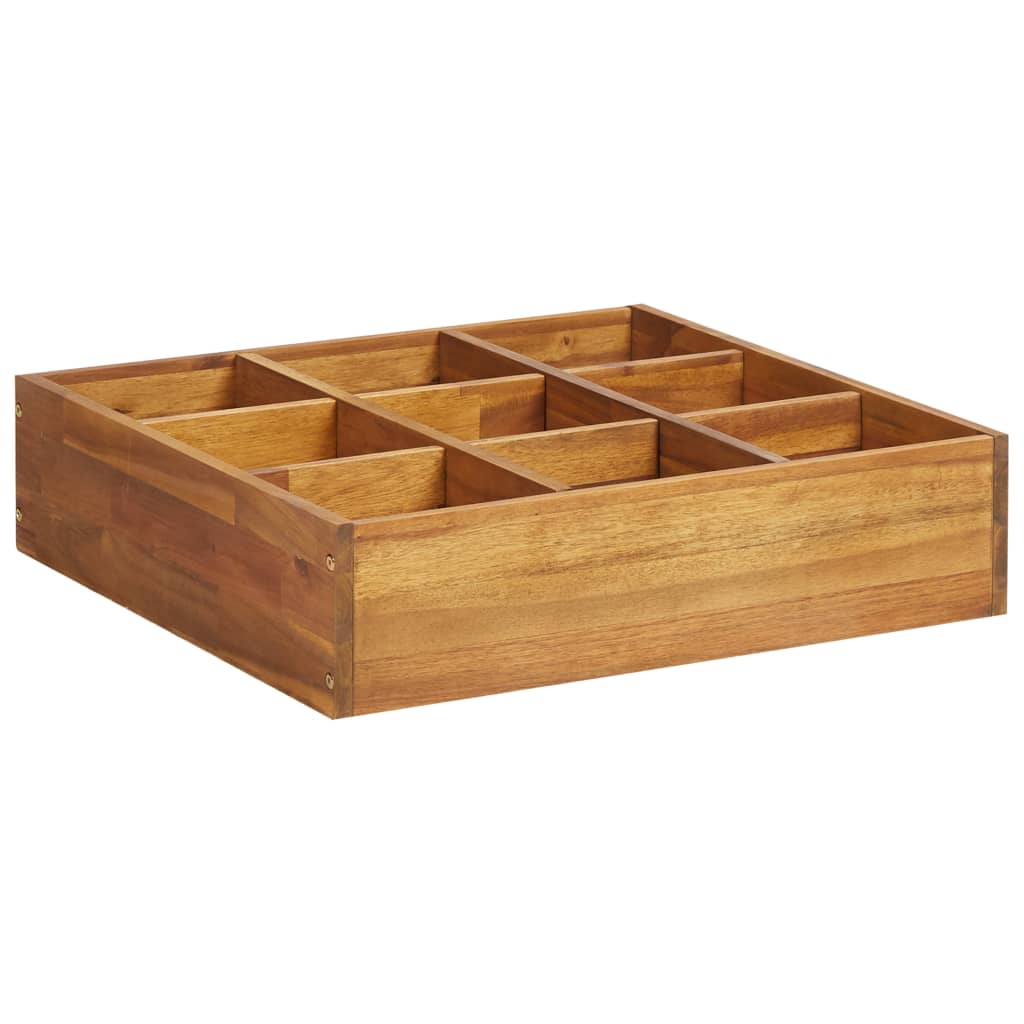 vidaXL Garten-Hochbeet für Kräuter Massivholz Akazie 60 x 60 x 15 cm