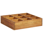 vidaXL Garten-Hochbeet für Kräuter Massivholz Akazie 60 x 60 x 15 cm