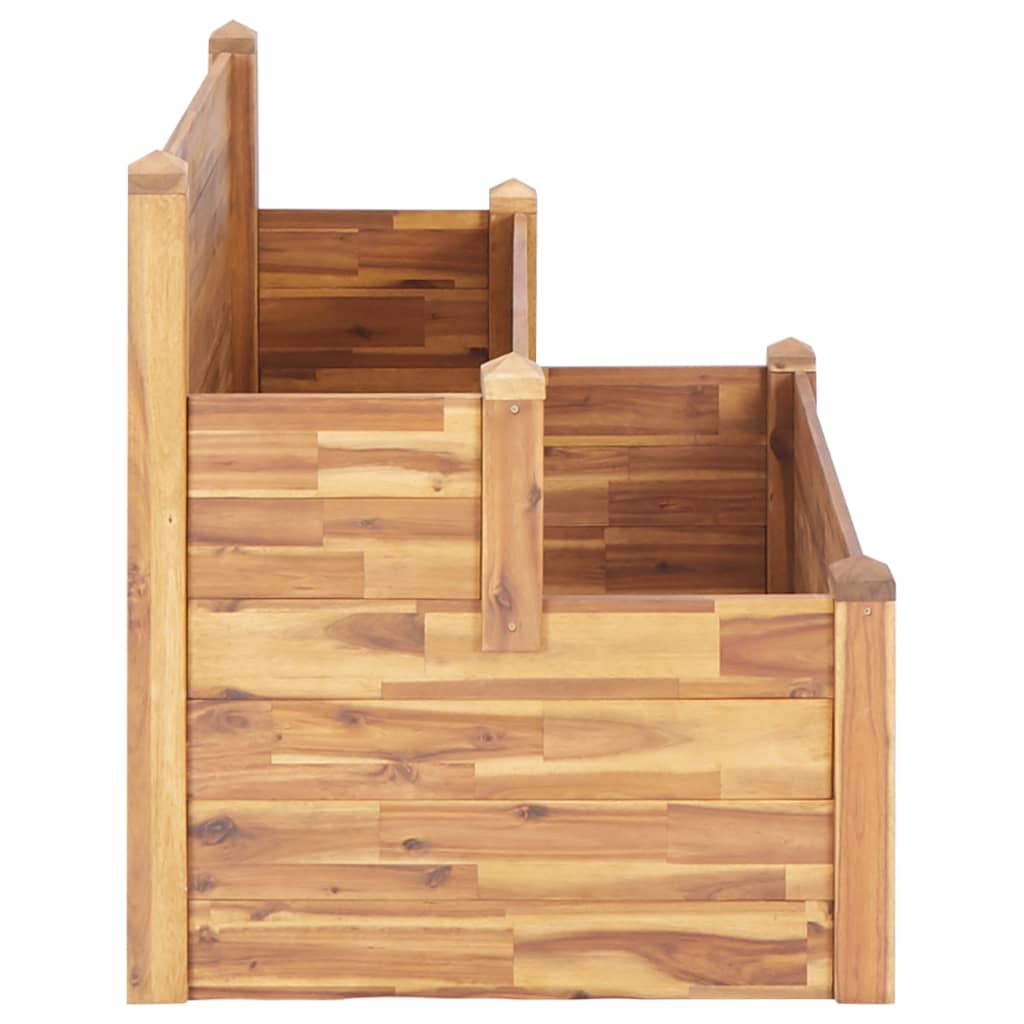 vidaXL Pflanzkübel auf 2 Ebenen 110 x 75 x 84 cm Massivholz Akazie