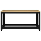 vidaXL Couchtisch Hellbraun und Schwarz 90x45x45 cm MDF und Eisen