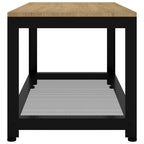 vidaXL Couchtisch Hellbraun und Schwarz 90x45x45 cm MDF und Eisen