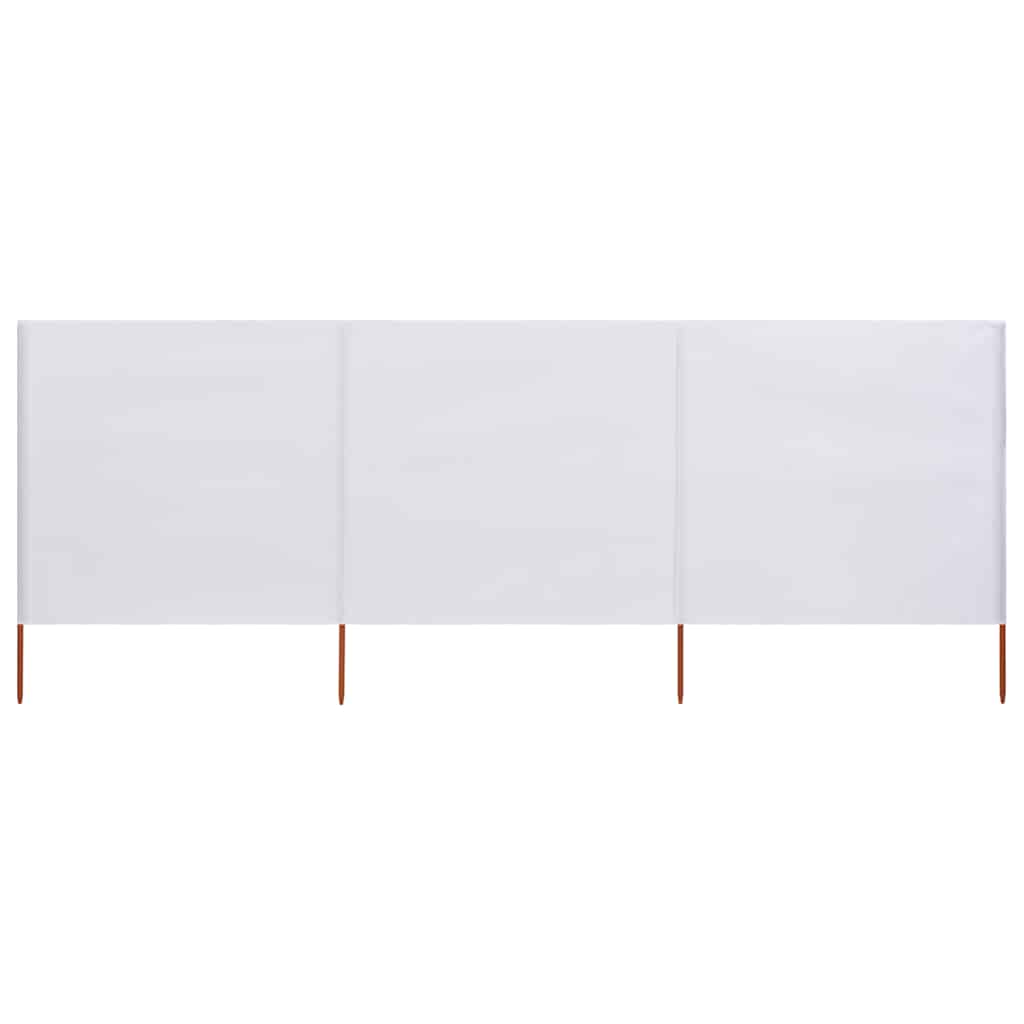 vidaXL 3-teiliges Windschutzgewebe 400 x 80 cm Sandweiß