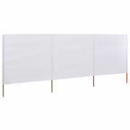 vidaXL 3-teiliges Windschutzgewebe 400 x 80 cm Sandweiß
