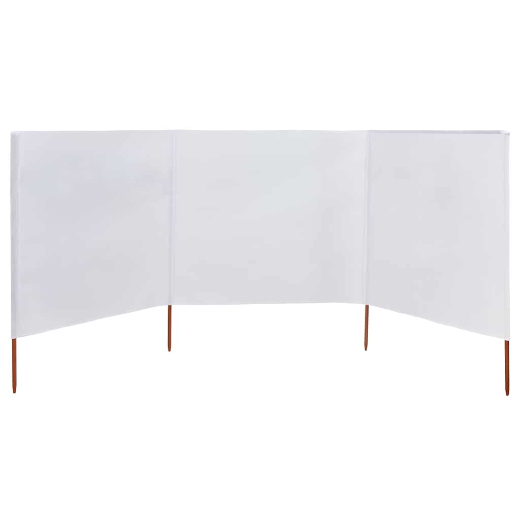 vidaXL 3-teiliges Windschutzgewebe 400 x 80 cm Sandweiß