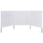 vidaXL 3-teiliges Windschutzgewebe 400 x 80 cm Sandweiß
