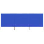 vidaXL 3-teiliges Windschutzgewebe 400 x 80 cm Azurblau