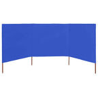 vidaXL 3-teiliges Windschutzgewebe 400 x 80 cm Azurblau