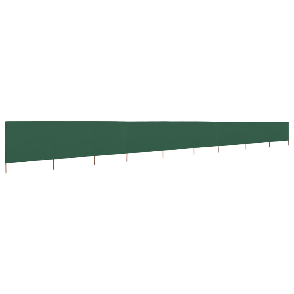 vidaXL 9-teiliges Windschutzgewebe 1200 x 80 cm Grün
