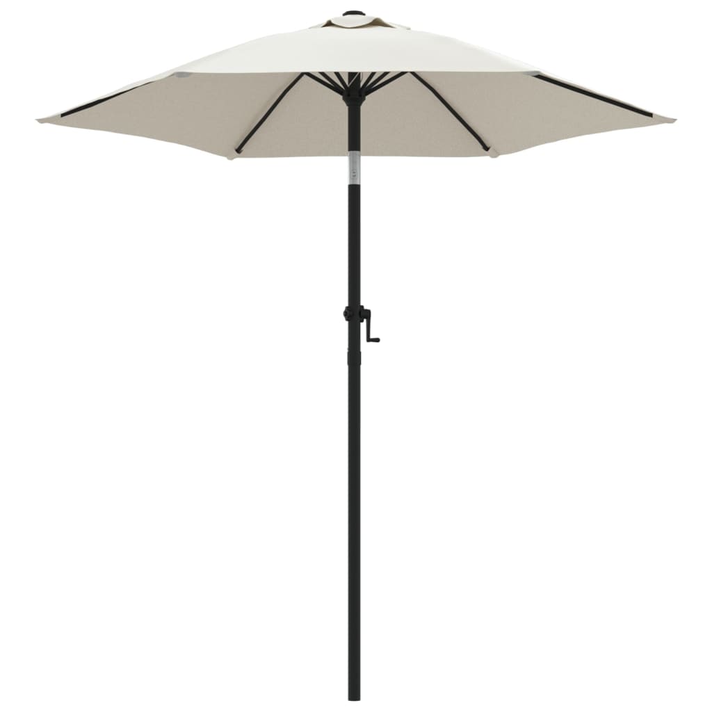 vidaXL Sonnenschirm Sandweiß 200 x 224 cm Aluminium