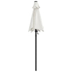 vidaXL Sonnenschirm Sandweiß 200 x 224 cm Aluminium