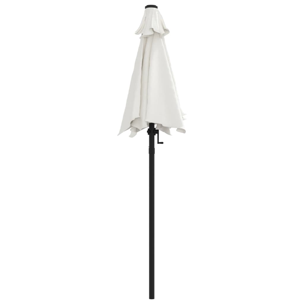 vidaXL Sonnenschirm Sandweiß 200 x 224 cm Aluminium
