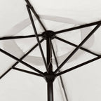 vidaXL Sonnenschirm Sandweiß 200 x 224 cm Aluminium