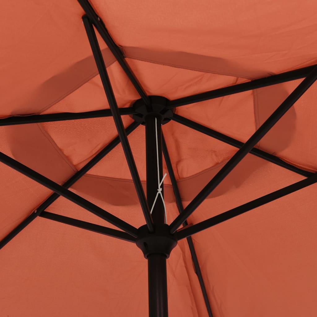 vidaXL Sonnenschirm Terrakotta 200 x 224 cm Aluminium