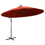vidaXL Ampelschirm Terrakottarot 3 m Aluminium-Mast