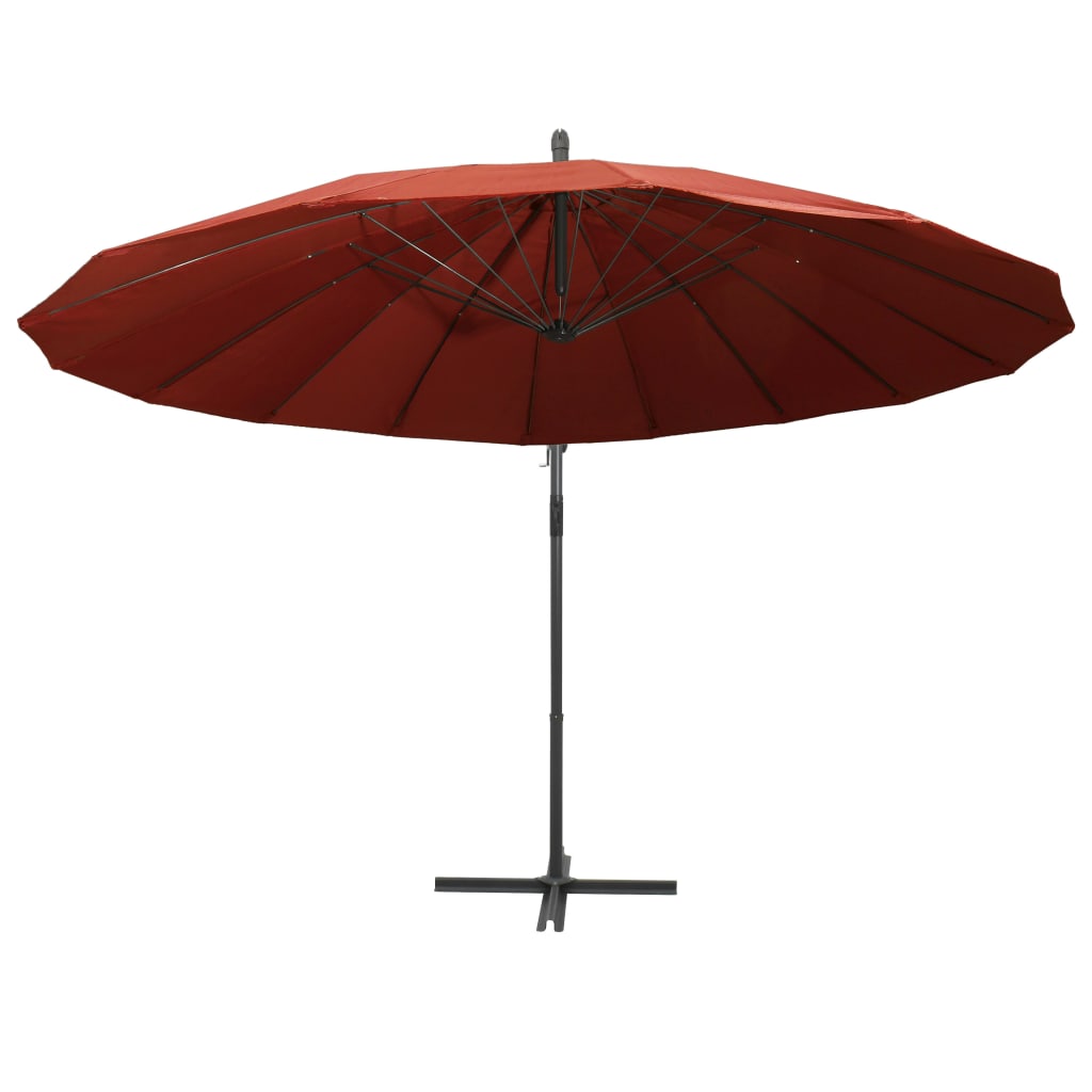 vidaXL Ampelschirm Terrakottarot 3 m Aluminium-Mast