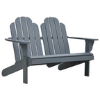 vidaXL Adirondack-Doppelstuhl Holz Grau