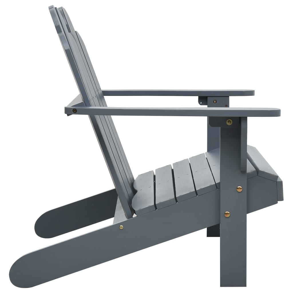 vidaXL Adirondack-Doppelstuhl Holz Grau