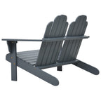 vidaXL Adirondack-Doppelstuhl Holz Grau