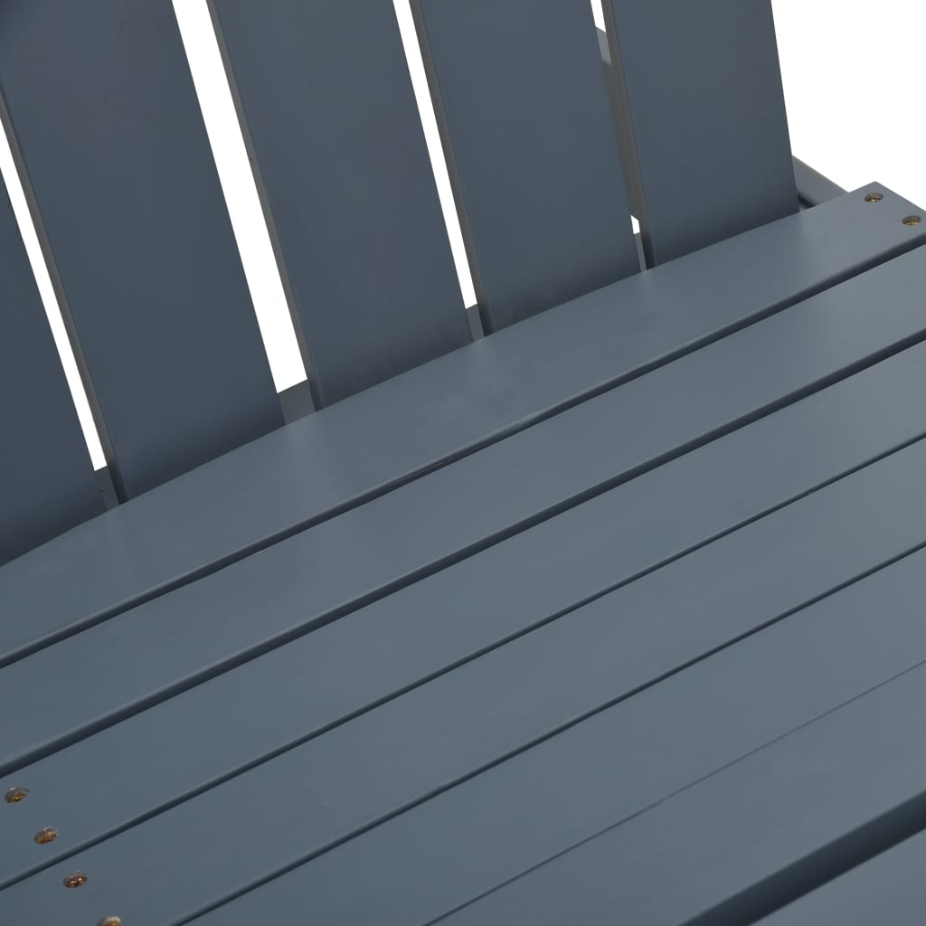 vidaXL Adirondack-Doppelstuhl Holz Grau