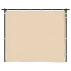 vidaXL Pavillon mit Vorhängen 3 x 3 m Creme Stahl