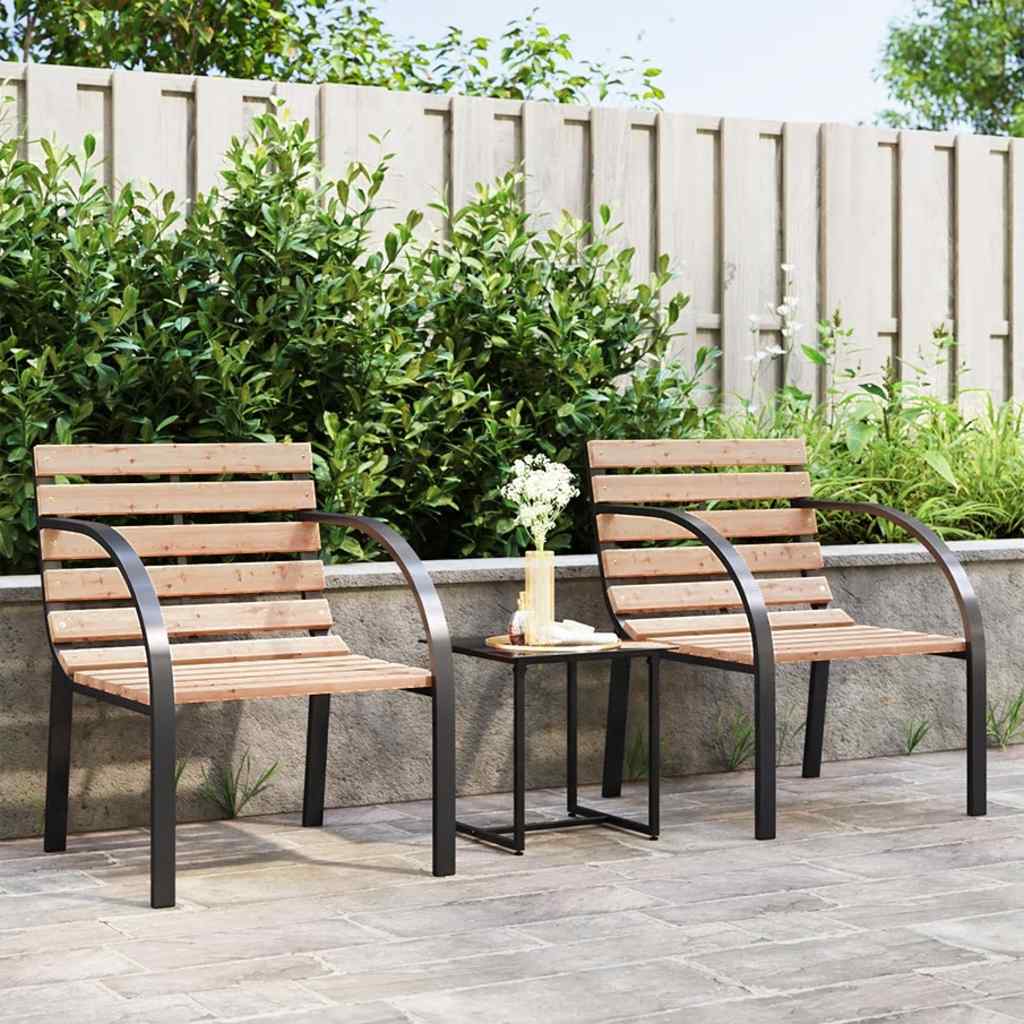 vidaXL Gartenstühle 2 Stk. Holz