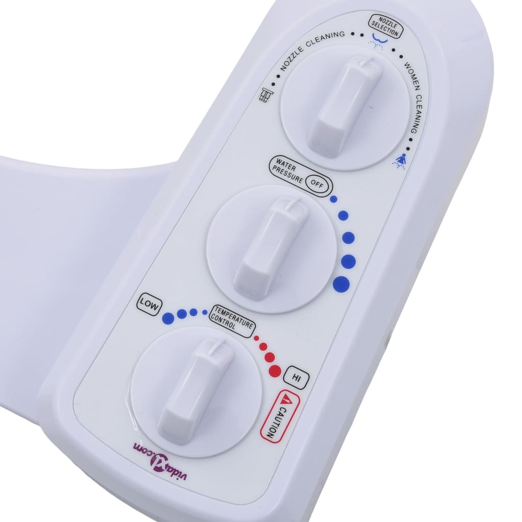 vidaXL Bidet-Aufsatz für Toilettensitz Heiß-/Kaltwasser Doppeldüsen