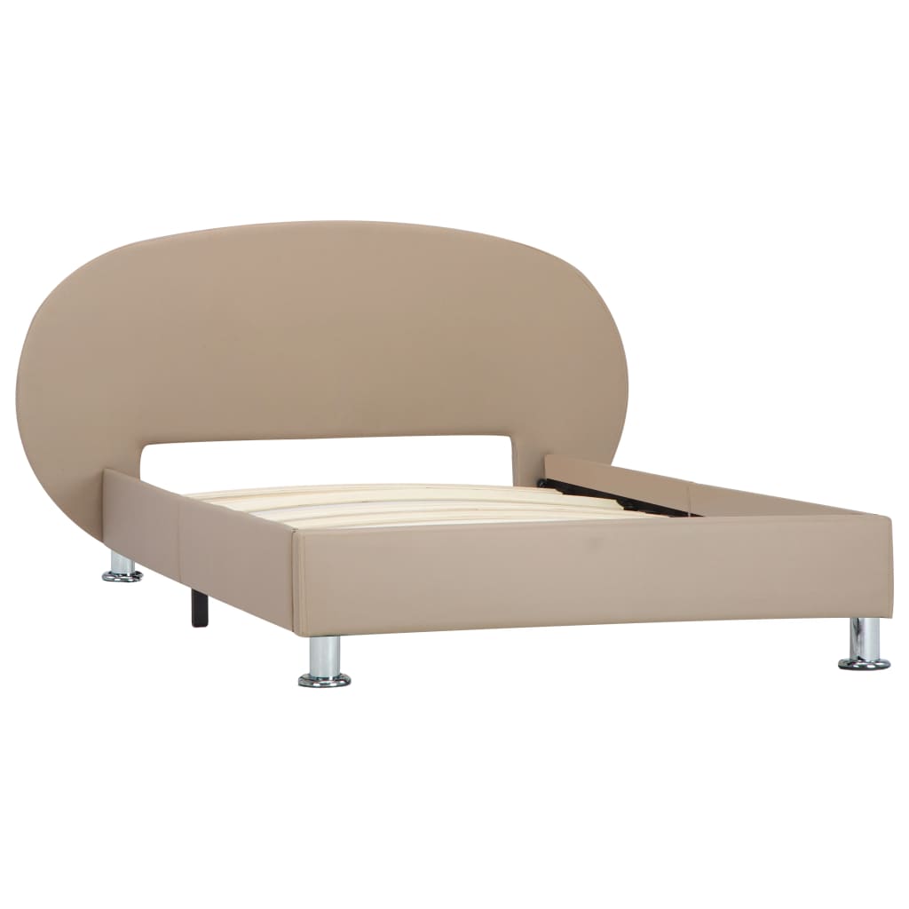 vidaXL Bettgestell Cappuccino-Braun Kunstleder