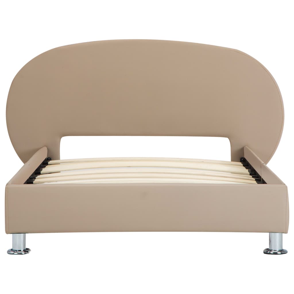 vidaXL Bettgestell Cappuccino-Braun Kunstleder
