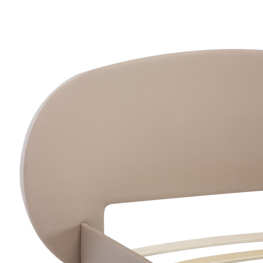 vidaXL Bettgestell Cappuccino-Braun Kunstleder